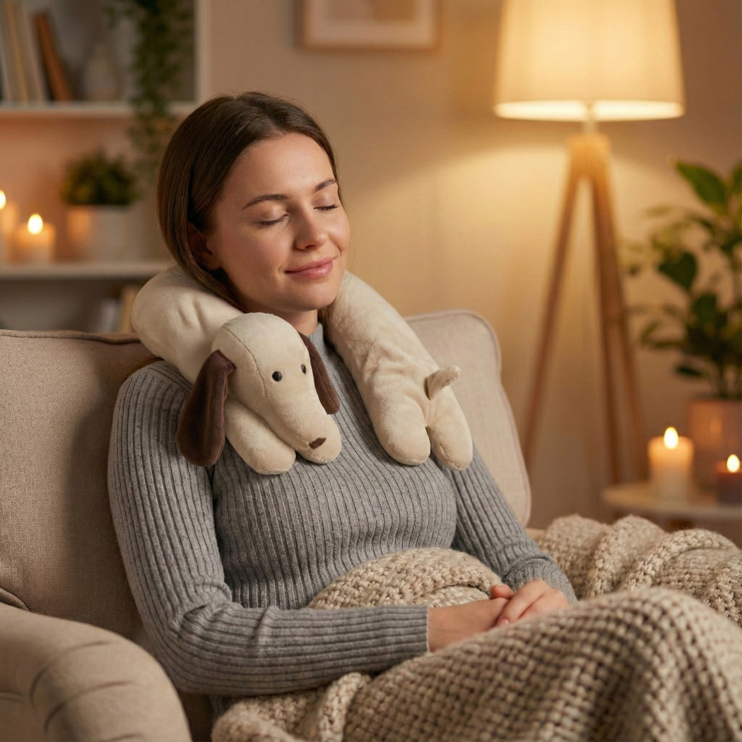 Piesek - Pluszak Obciążeniowy 1000g / 90 cm - Regulowana Waga - Sensoryczny Stabilizator dla Dziecka - Sensonis