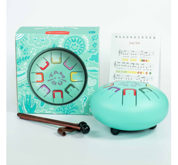 Turkusowy Baby Tambu - Stalowy Bębenek Językowy - Teal Peal - Juegaconmigo