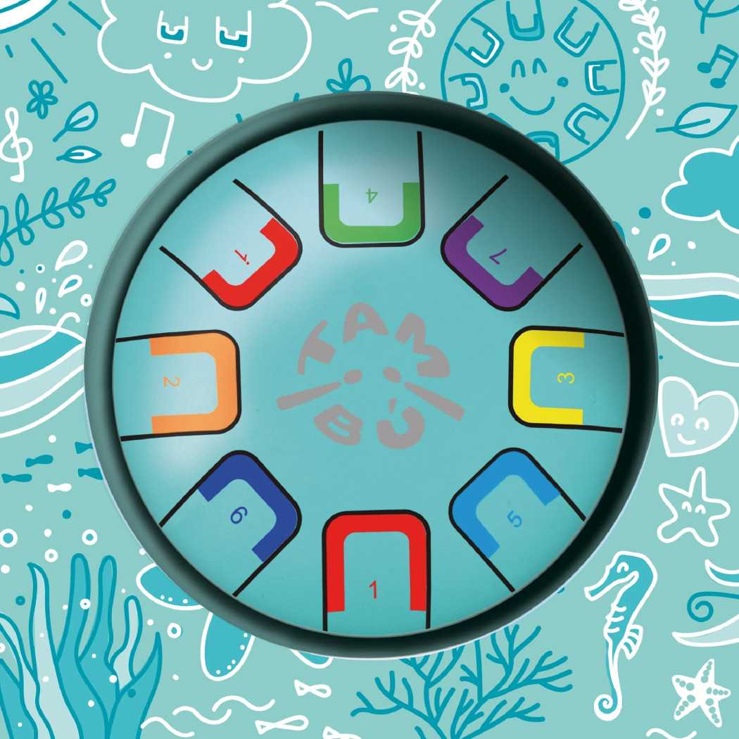 Turkusowy Baby Tambu - Stalowy Bębenek Językowy - Teal Peal - Juegaconmigo