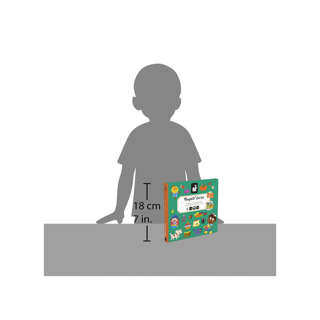 W Ogródku - Układanka Magnetyczna - 30 Magnesów - Magneti'stories - Janod