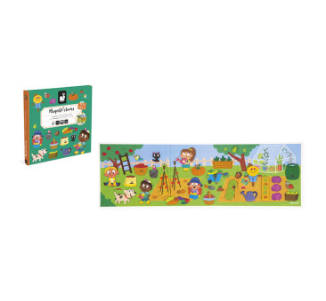 W Ogródku - Układanka Magnetyczna - 30 Magnesów - Magneti'stories - Janod