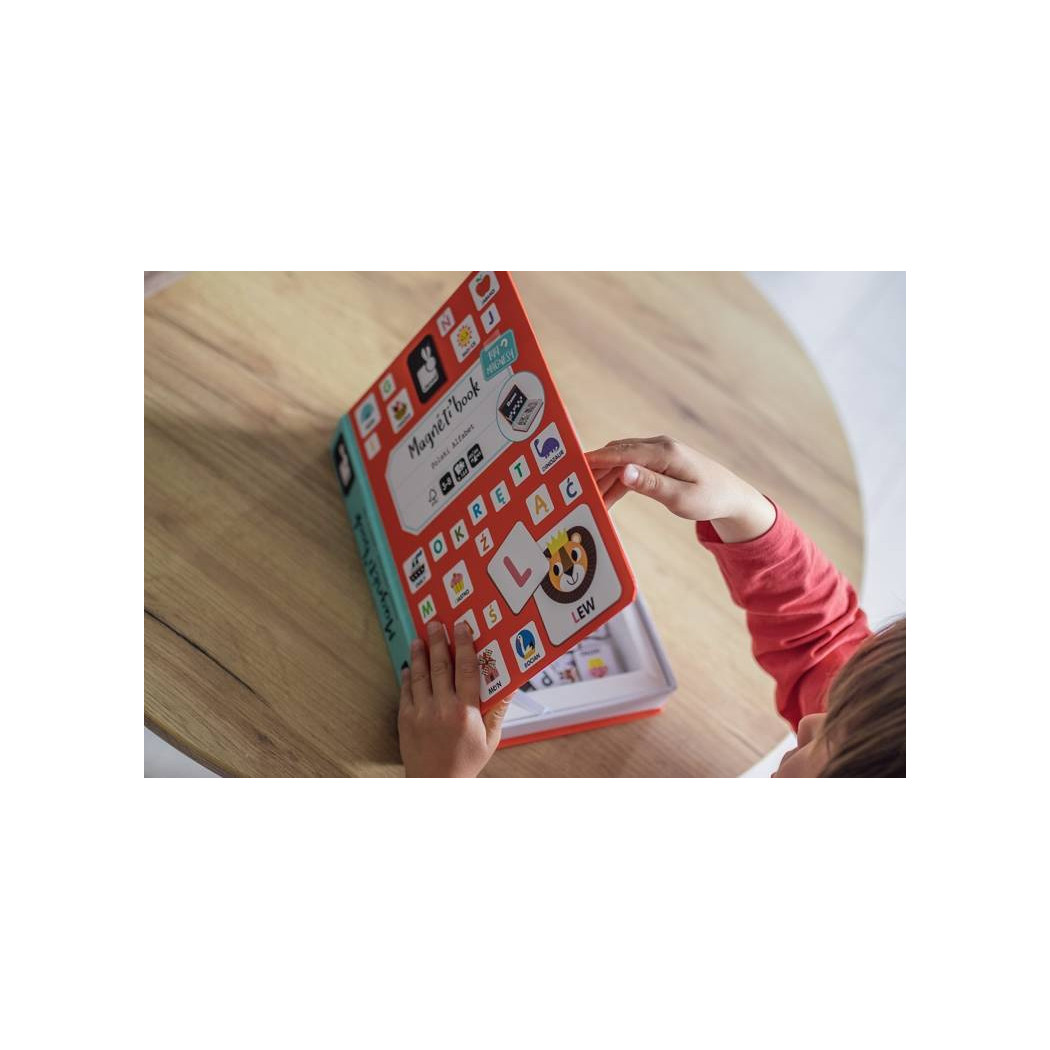 Polski Alfabet - Układanka Magnetyczna - Magnetibook - Janod