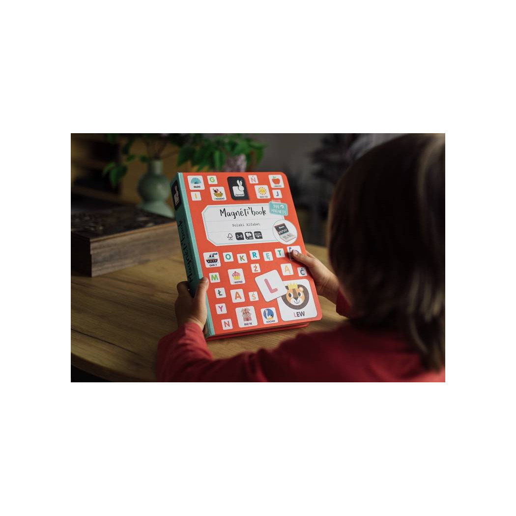 Polski Alfabet - Układanka Magnetyczna - Magnetibook - Janod