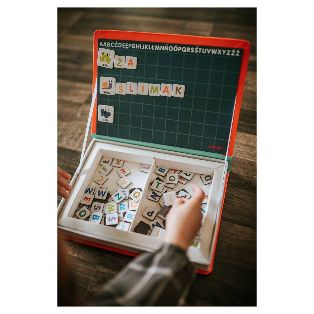Polski Alfabet - Układanka Magnetyczna - Magnetibook - Janod
