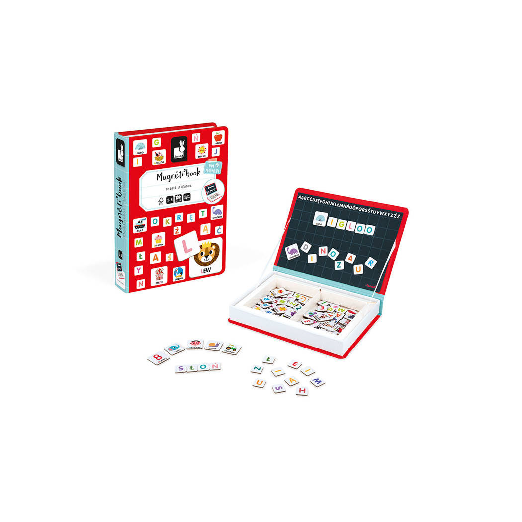 Polski Alfabet - Układanka Magnetyczna - Magnetibook - Janod