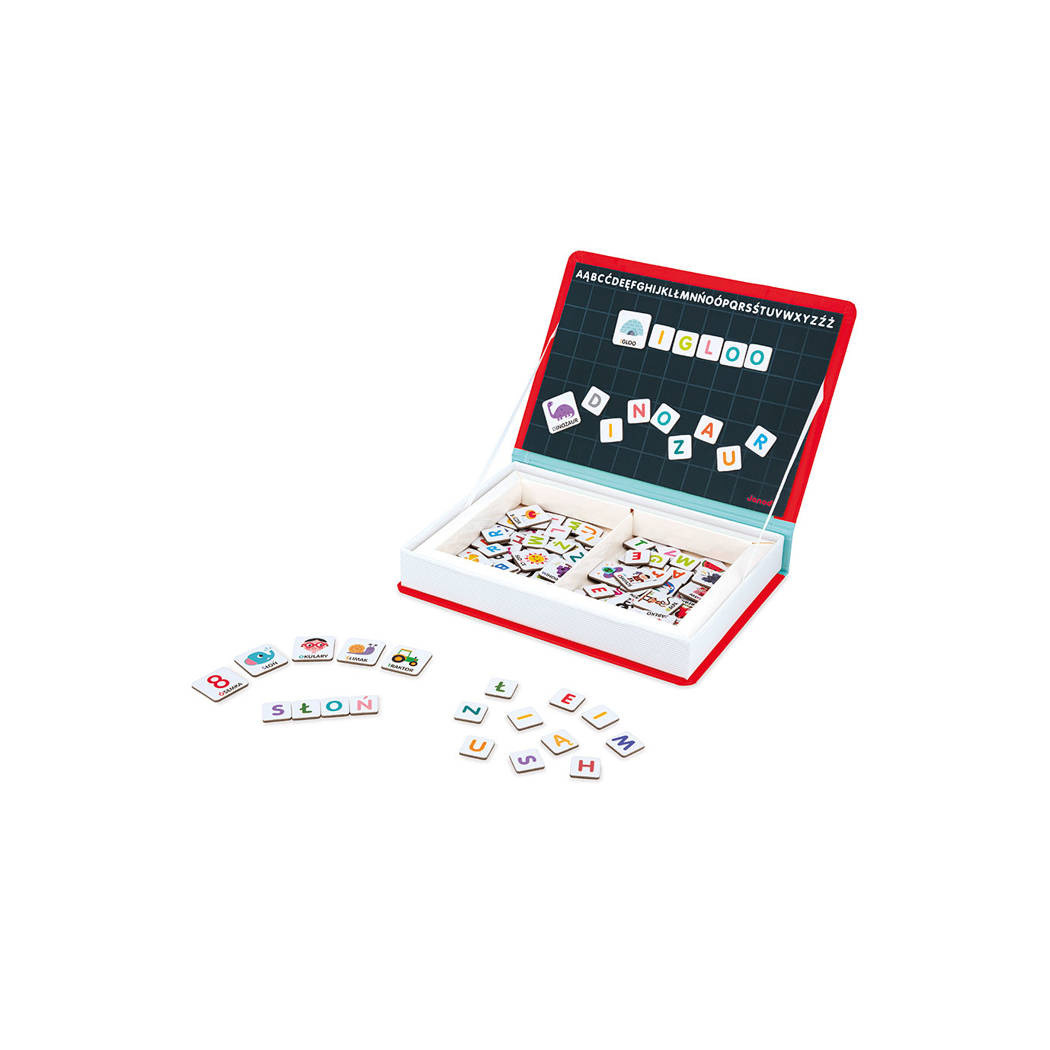 Polski Alfabet - Układanka Magnetyczna - Magnetibook - Janod