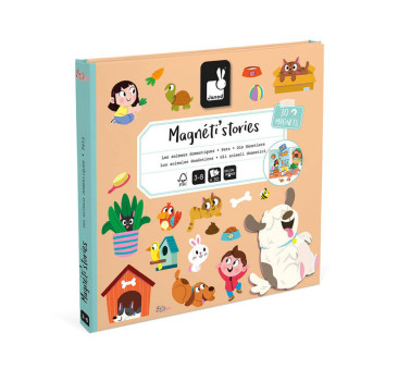 Zwierzęta Domowe - Układanka Magnetyczna - 30 Magnesów - Magneti'stories - Janod