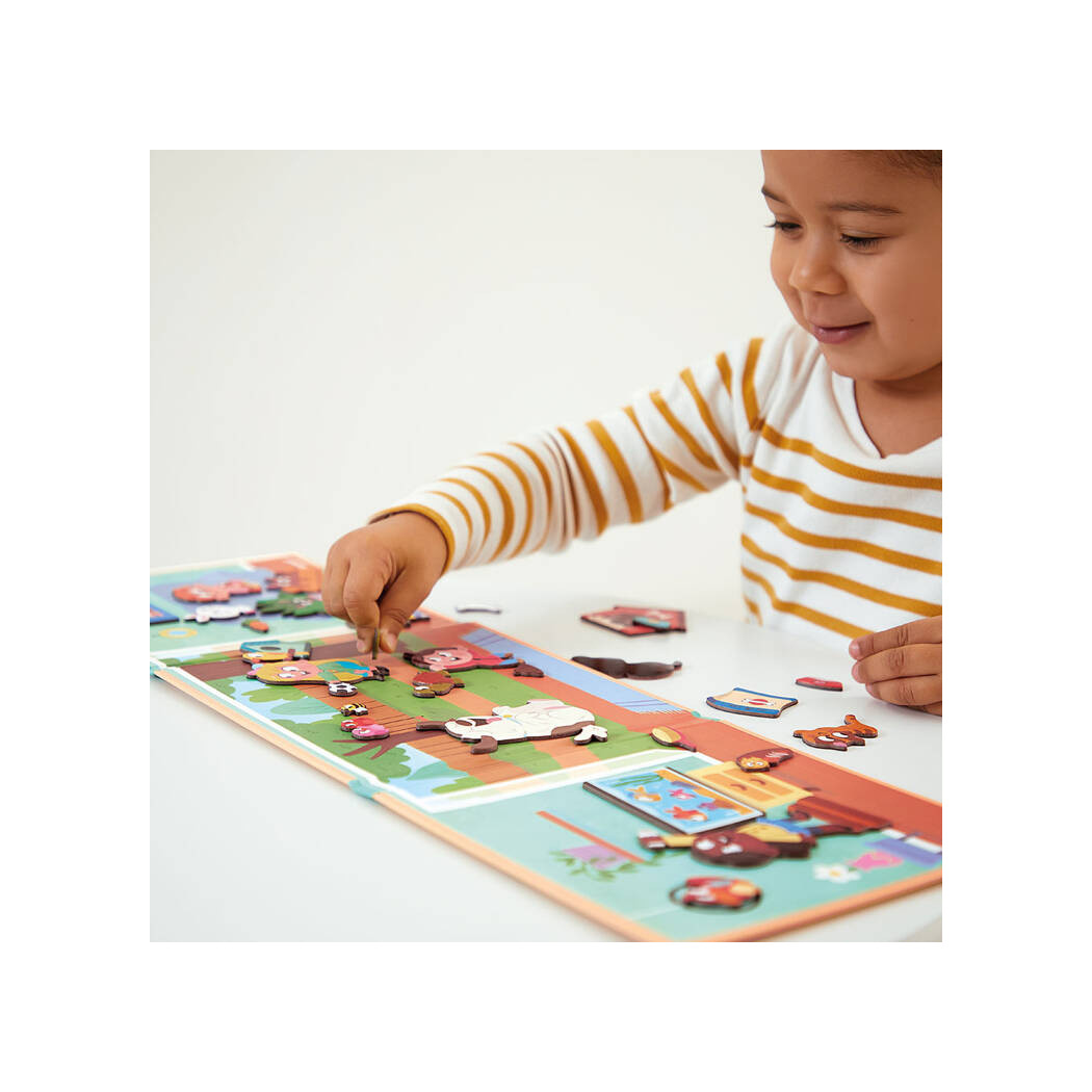 Zwierzęta Domowe - Układanka Magnetyczna - 30 Magnesów - Magneti'stories - Janod