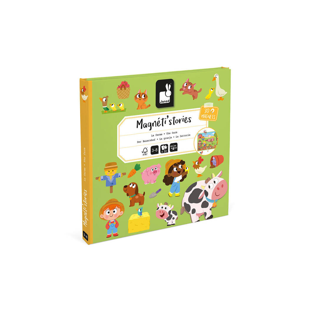 Farma - Układanka Magnetyczna - 30 Magnesów - Magneti'stories - Janod