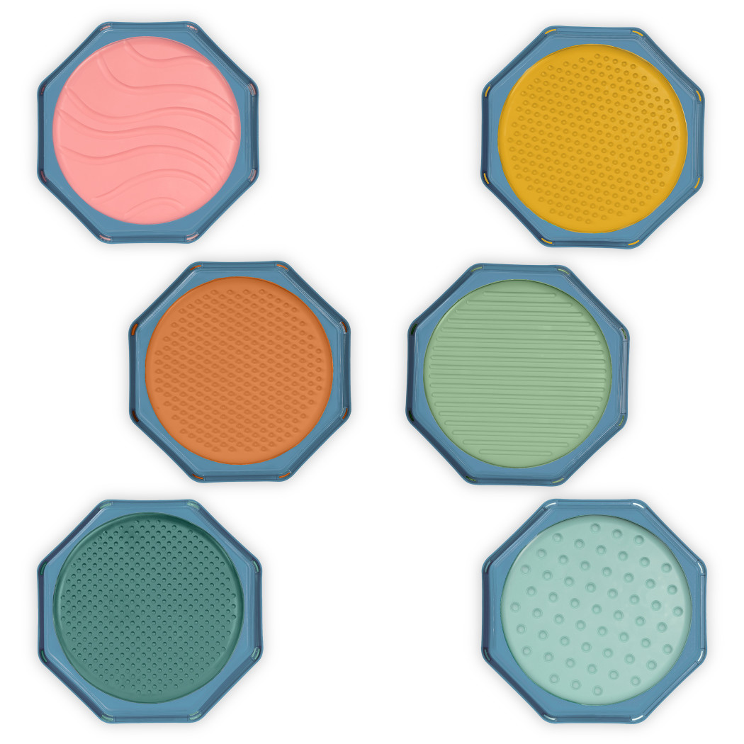 Zestaw 6 Pól / Kamieni Sensorycznych do Stąpania -  BTOYS