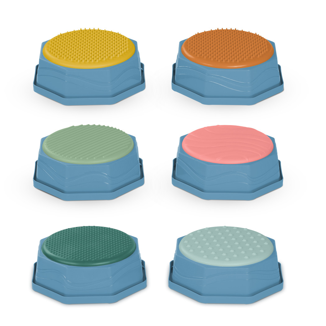 Zestaw 6 Pól / Kamieni Sensorycznych do Stąpania -  BTOYS