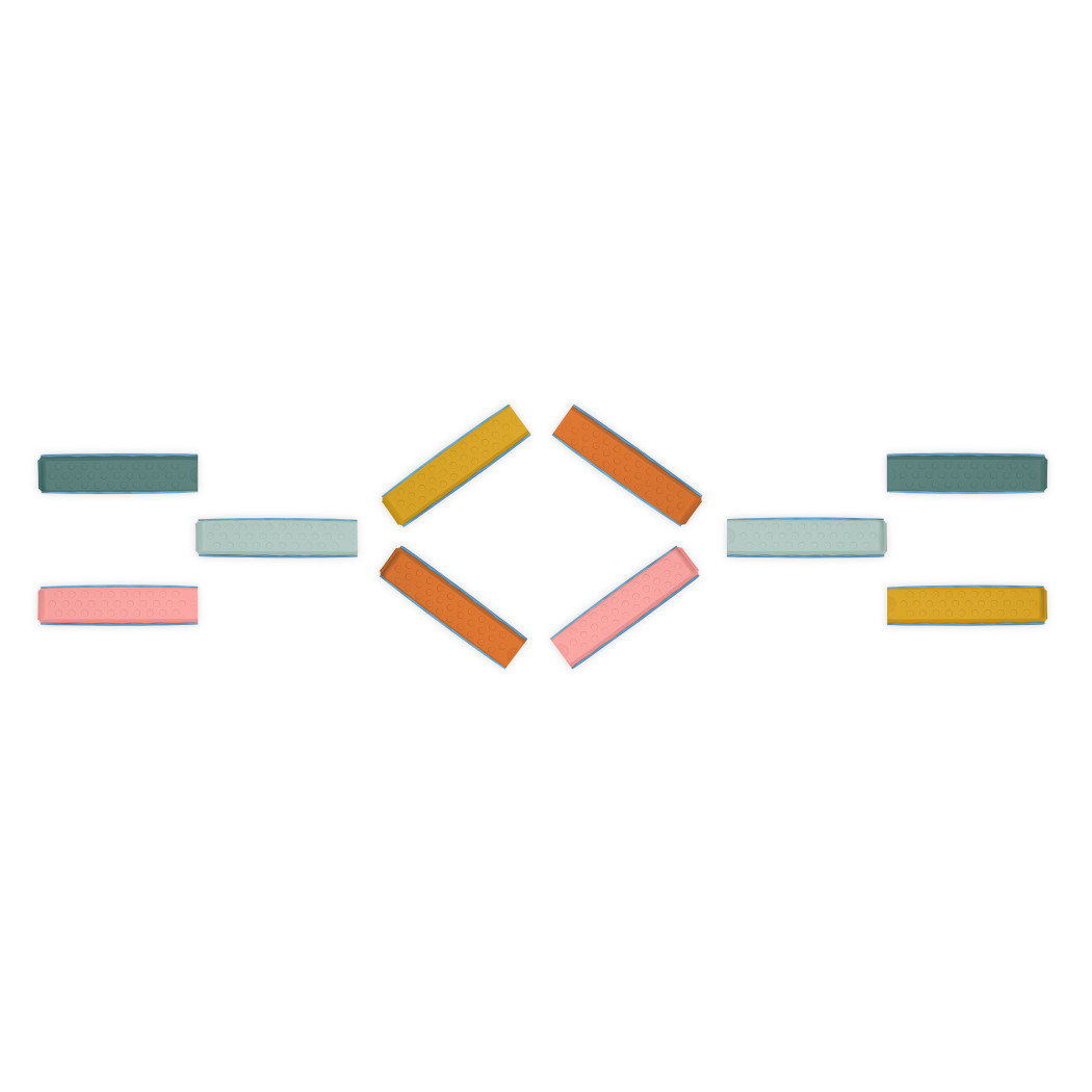 Zestaw 10 Belek Równoważnych - Zabawka Sensoryczna do Balansowania - BTOYS