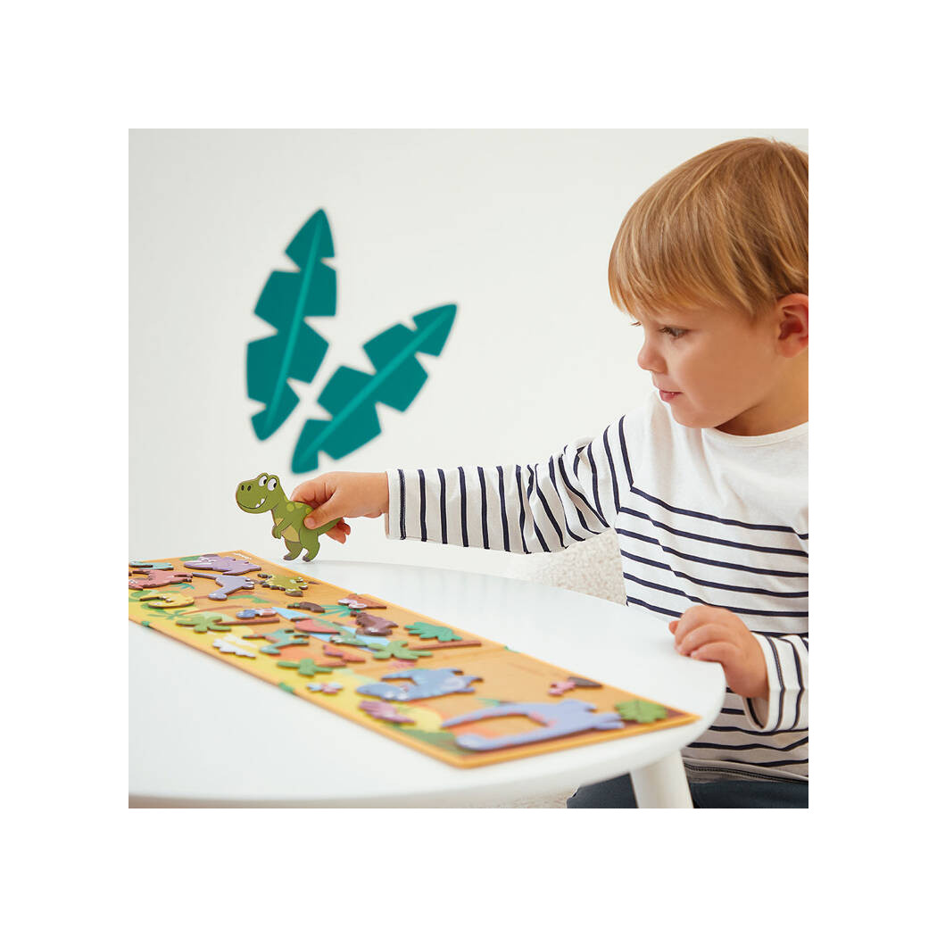 Dinozaury - Układanka Magnetyczna - 30 Magnesów - Magneti'stories - Janod