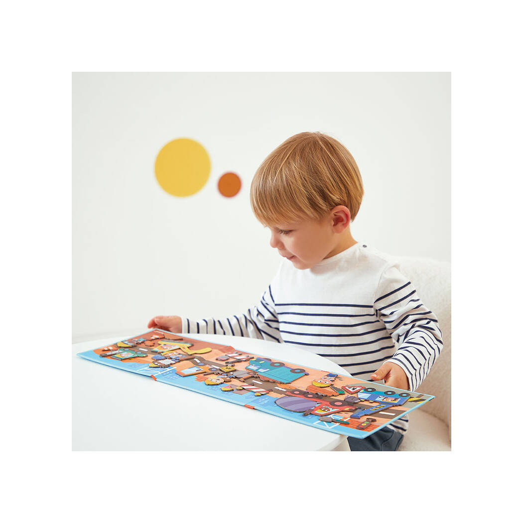 Plac Budowy - Układanka Magnetyczna - 30 Magnesów - Magneti'stories - Janod