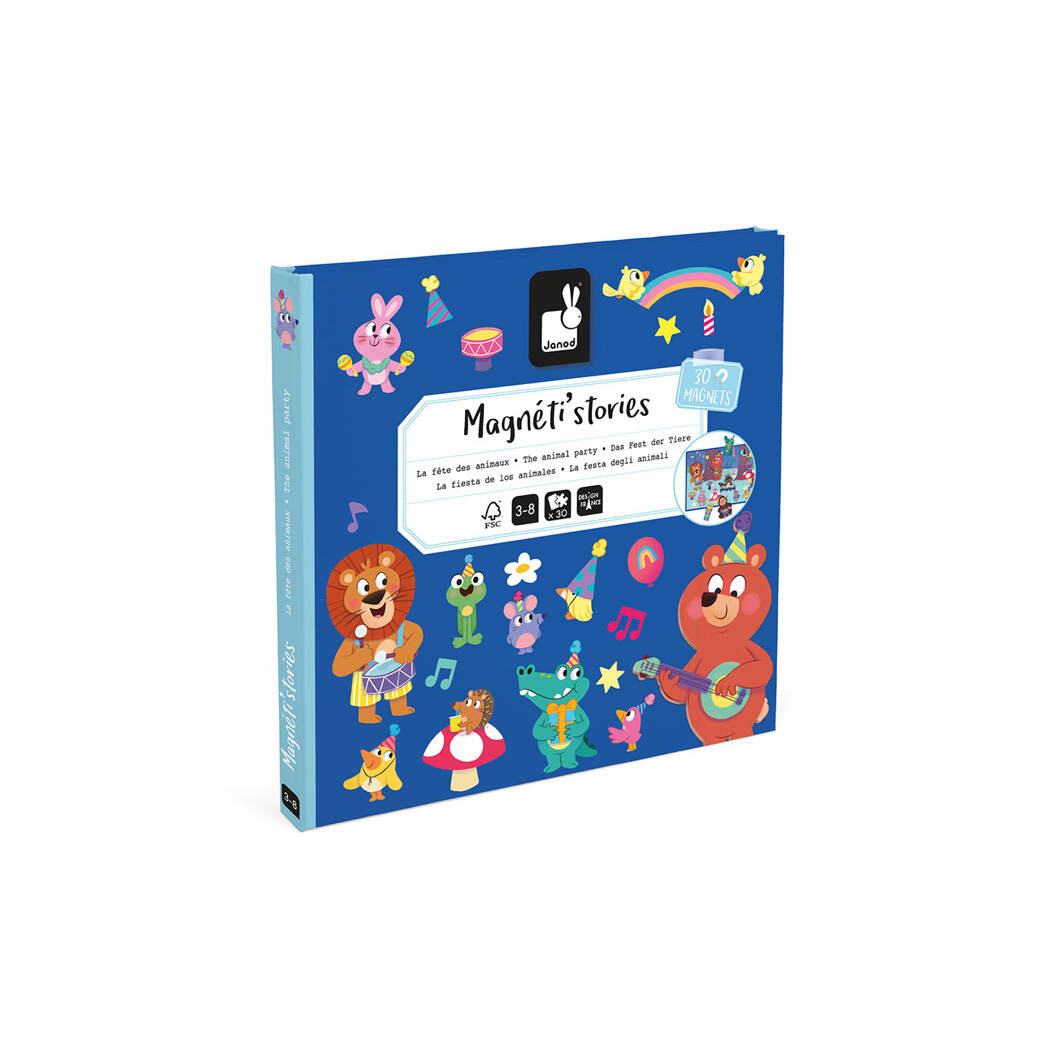 Przyjęcie w lesie - Układanka Magnetyczna - 30 Magnesów - Magneti'stories - Janod