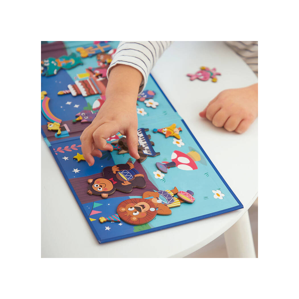 Przyjęcie w lesie - Układanka Magnetyczna - 30 Magnesów - Magneti'stories - Janod