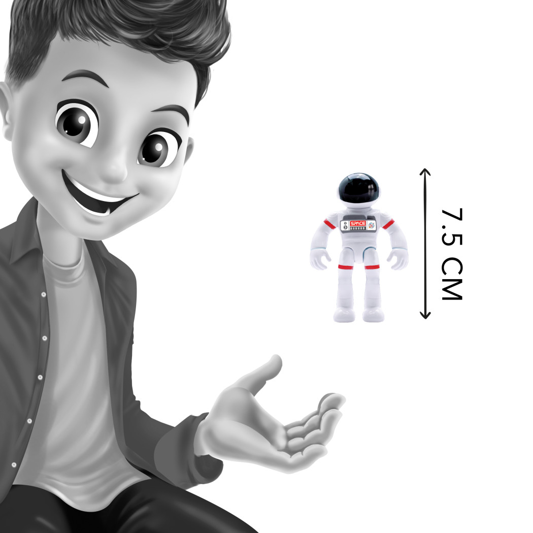 Astronauta - Figurka 7,5 cm - Space Junior - Ruchome Ramiona i Nogi - BUKI