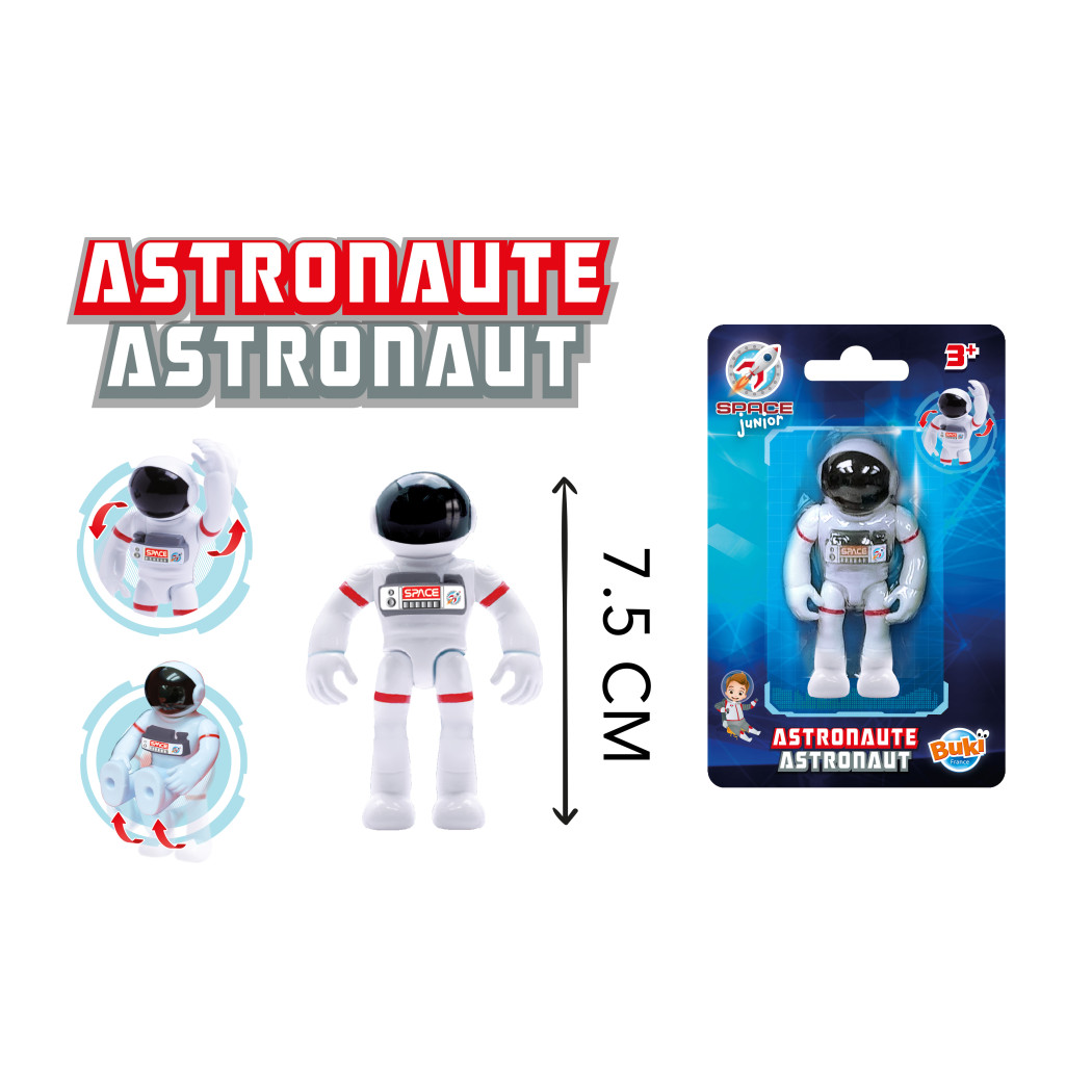 Astronauta - Figurka 7,5 cm - Space Junior - Ruchome Ramiona i Nogi - BUKI
