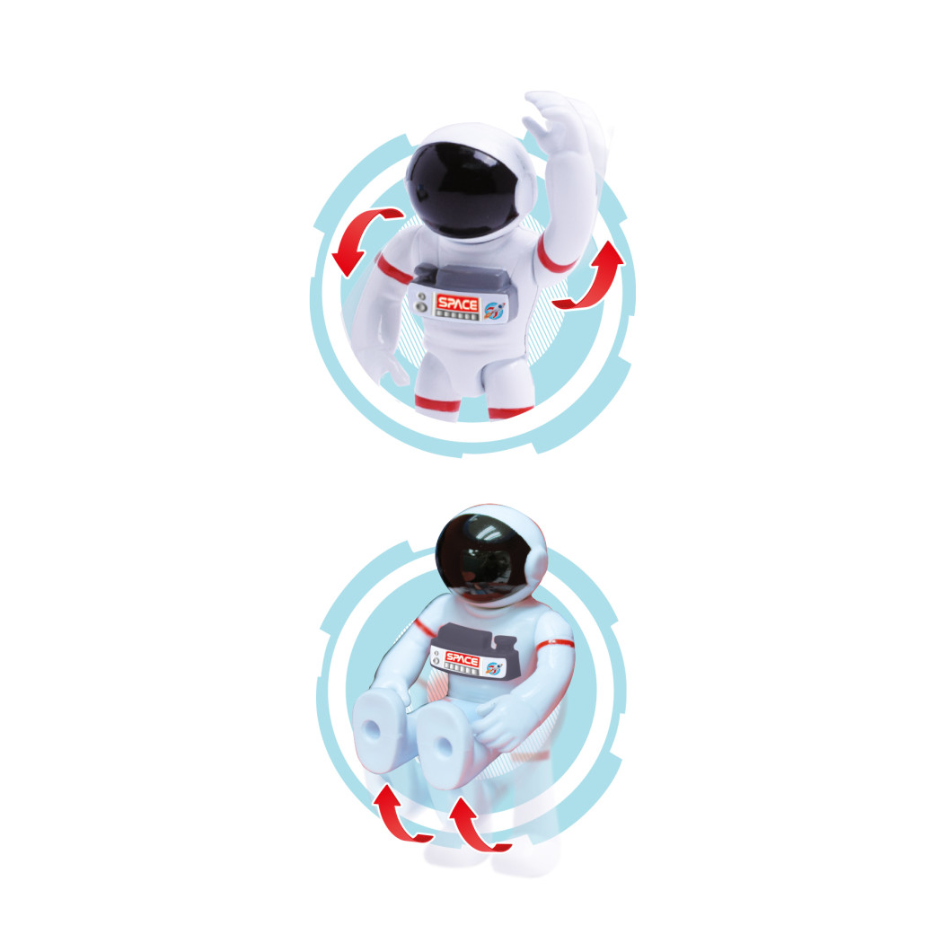 Astronauta - Figurka 7,5 cm - Space Junior - Ruchome Ramiona i Nogi - BUKI