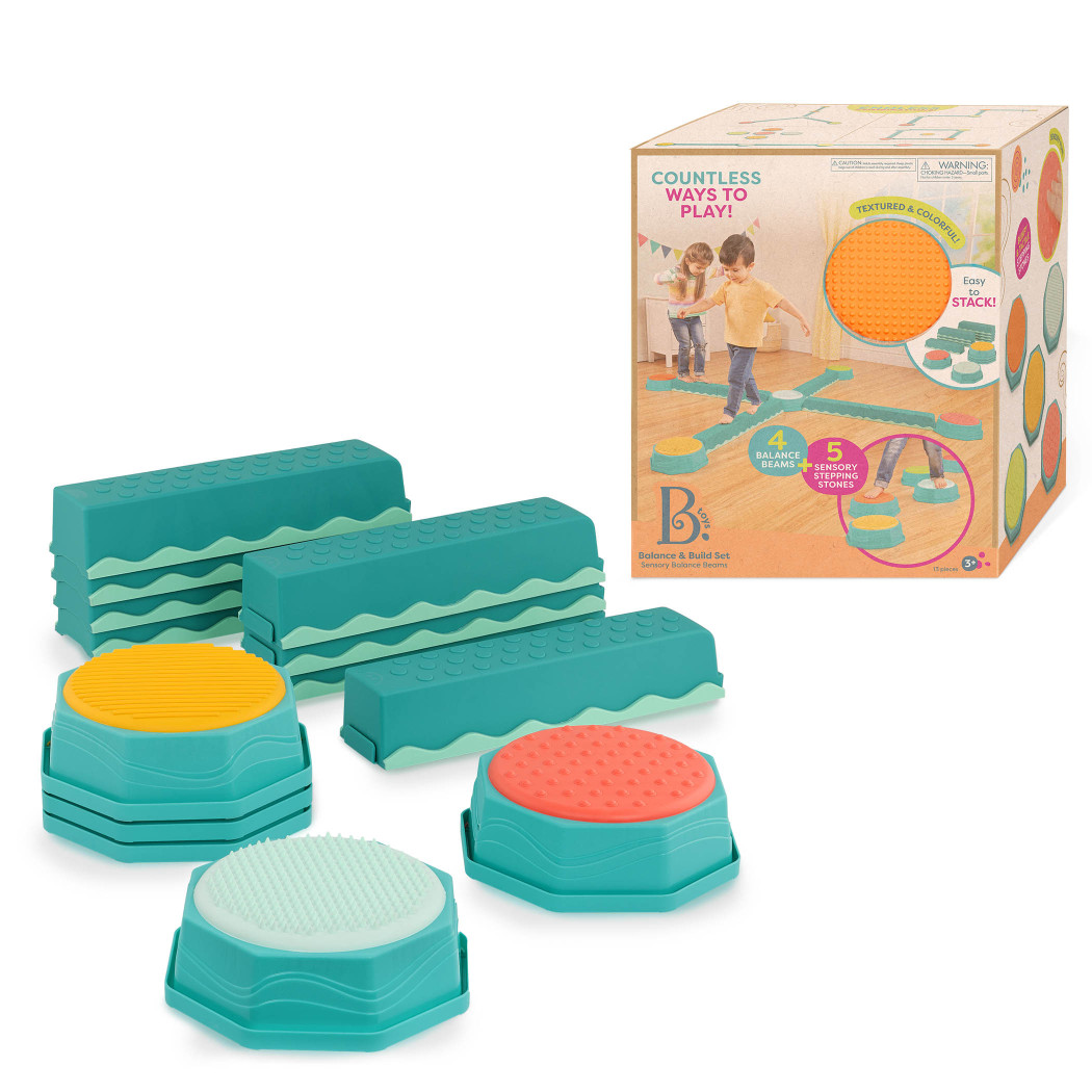 Kombinacyjna Ścieżka Sensoryczna Zestaw Belek Równoważnych z Polami Sensorycznymi - BTOYS