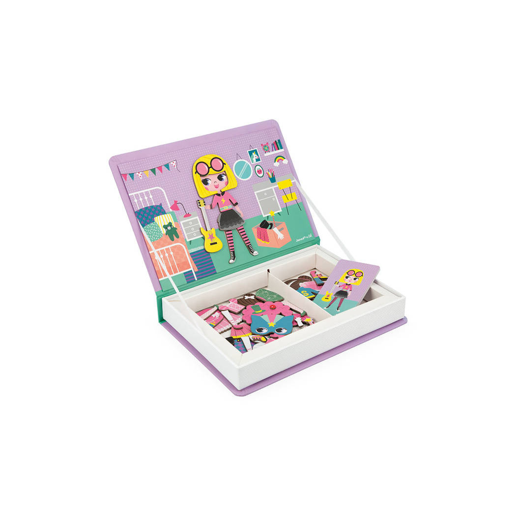 Dziewczynka - Kostiumy - Magnetyczna Układanka - Magnetibook - Janod