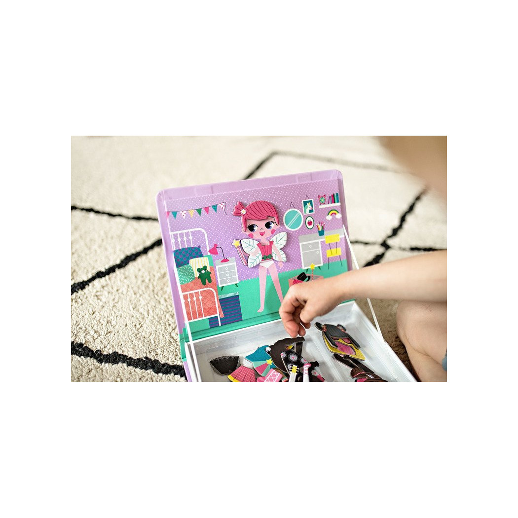 Dziewczynka - Kostiumy - Magnetyczna Układanka - Magnetibook - Janod