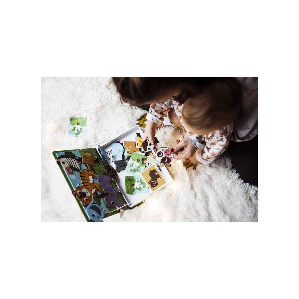 Zwierzęta - Magnetyczna Układanka - Magnetibook - Janod