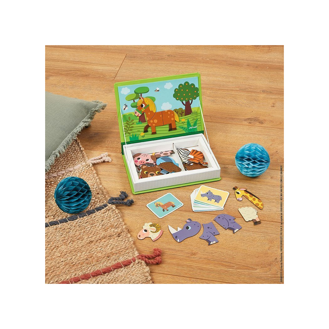 Zwierzęta - Magnetyczna Układanka - Magnetibook - Janod