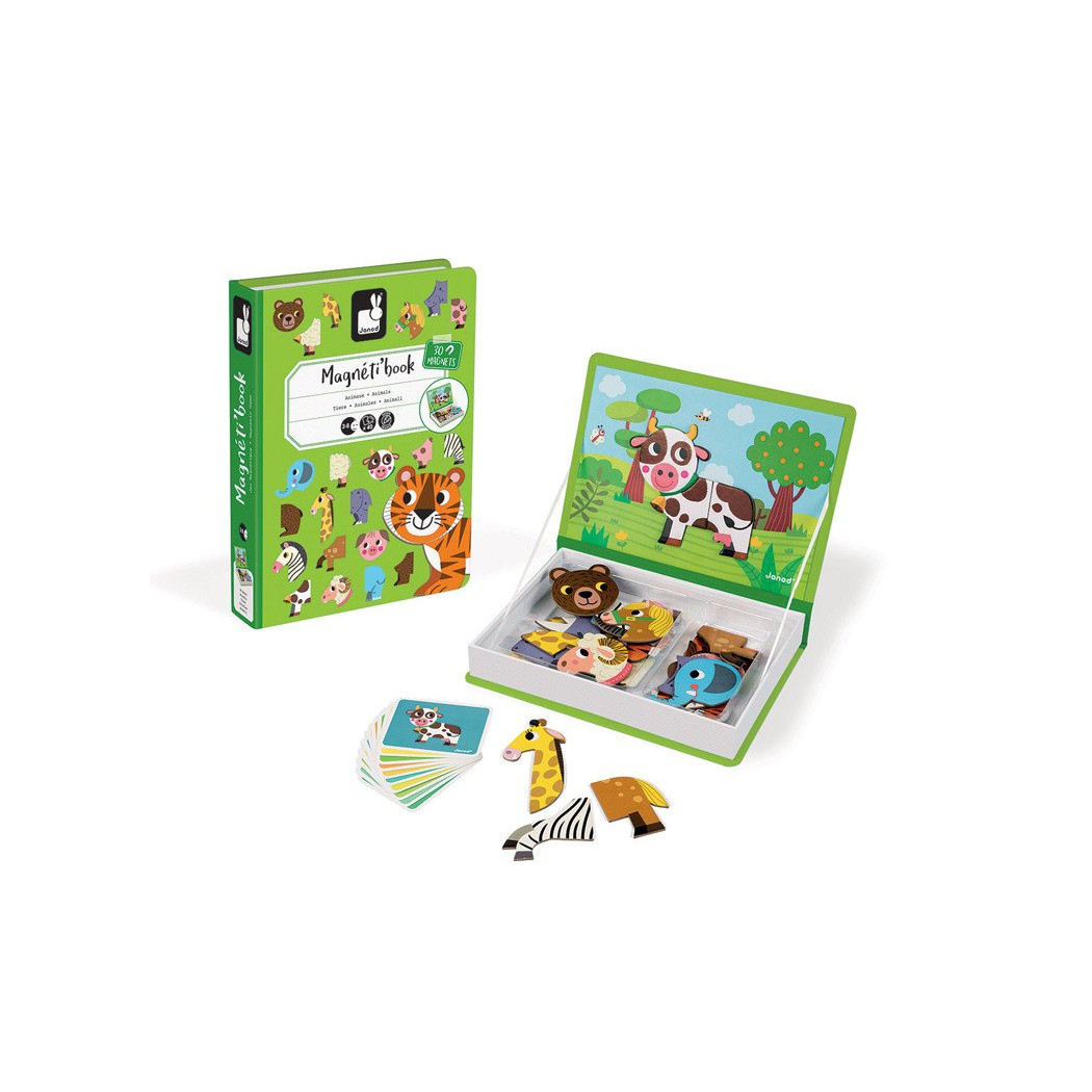 Zwierzęta - Magnetyczna Układanka - Magnetibook - Janod