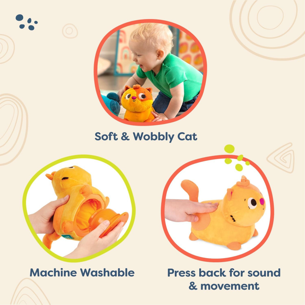 Wędrujący Kotek - Wobble ‘n’ Go Kitty - Zabawka do Nauki Raczkowania - Btoys
