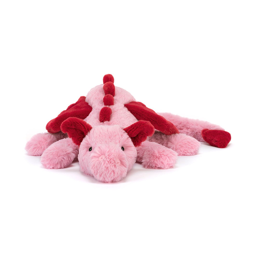 Romantyczny Smok - Duży Pluszowy Różowy Smok 50 cm - Maskotka Przytulanka - JellyCat