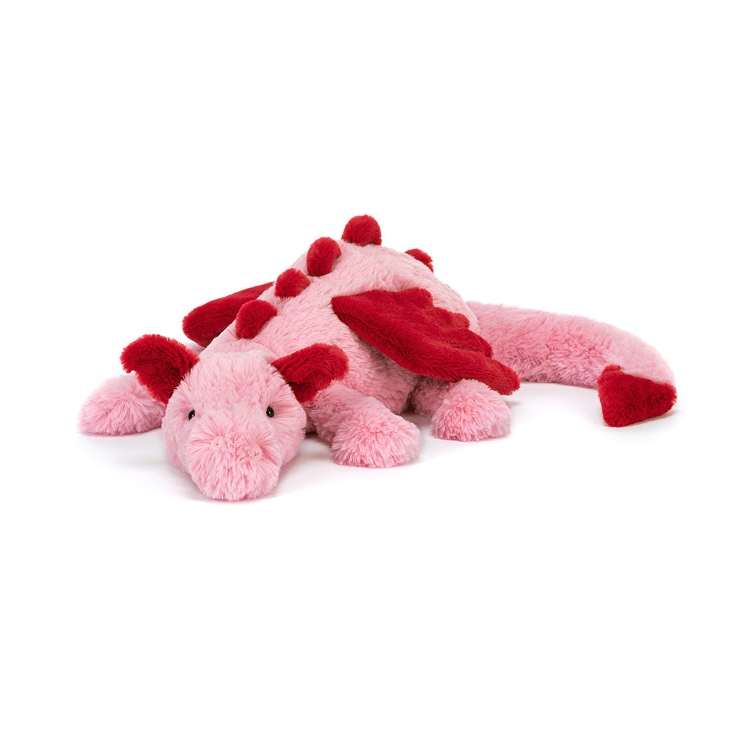 Romantyczny Smok - Duży Pluszowy Różowy Smok 50 cm - Maskotka Przytulanka - JellyCat