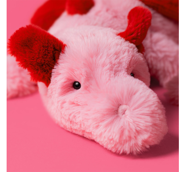 Romantyczny Smok - Duży Pluszowy Różowy Smok 50 cm - Maskotka Przytulanka - JellyCat