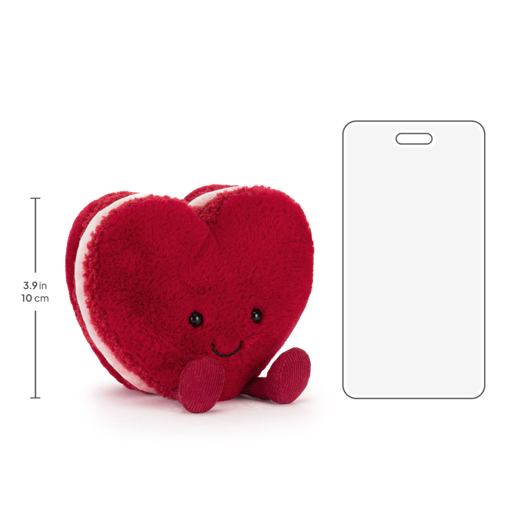 Arlette - Wesoły Makaronik Serce 13 cm - Czerwona Pluszowa Pralinka - Maskotka Przytulanka - JellyCat