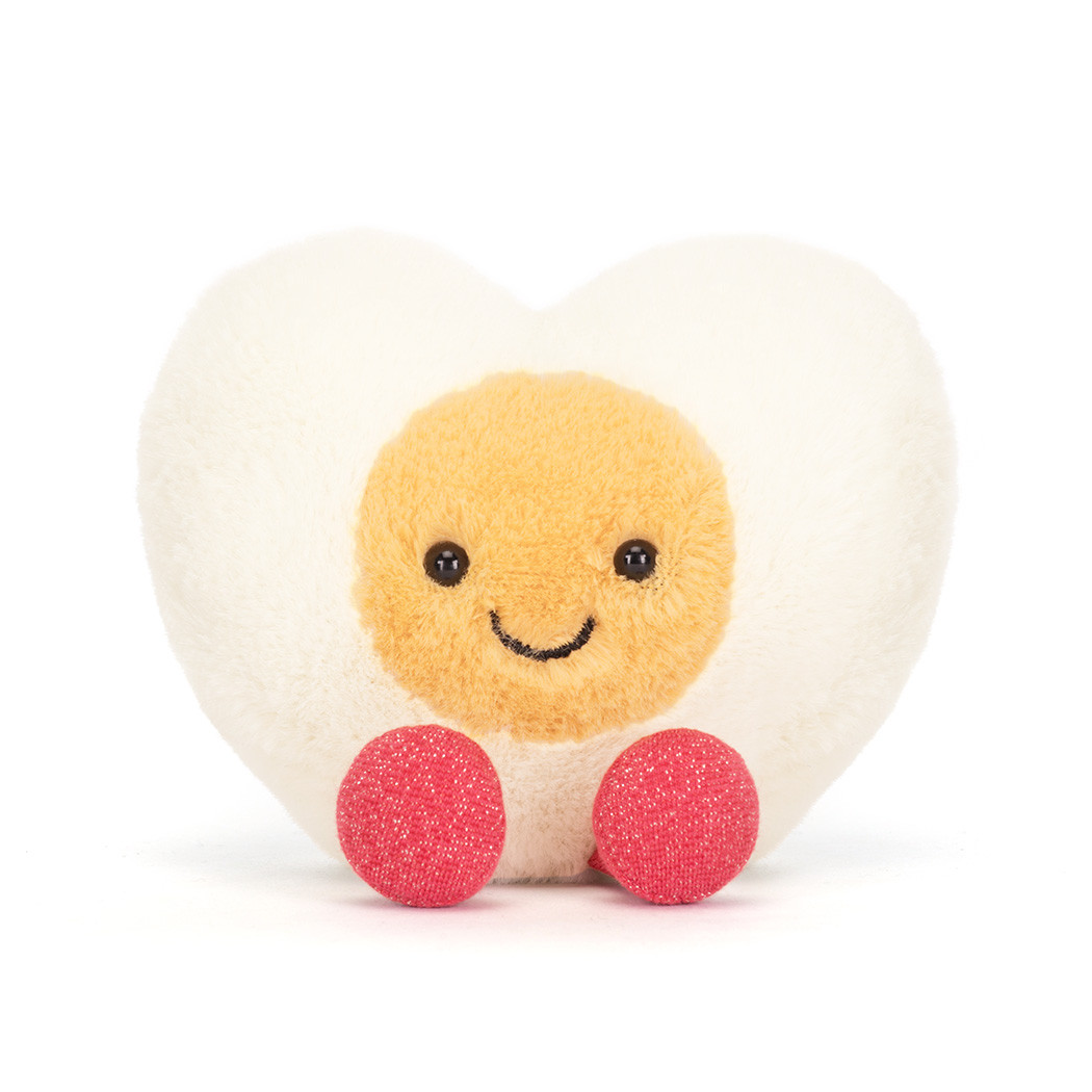 Jajko Serduszko - Pluszowe Gotowane Jajeczko w Kształcie Serca - Maskotka Przytulanka - JellyCat