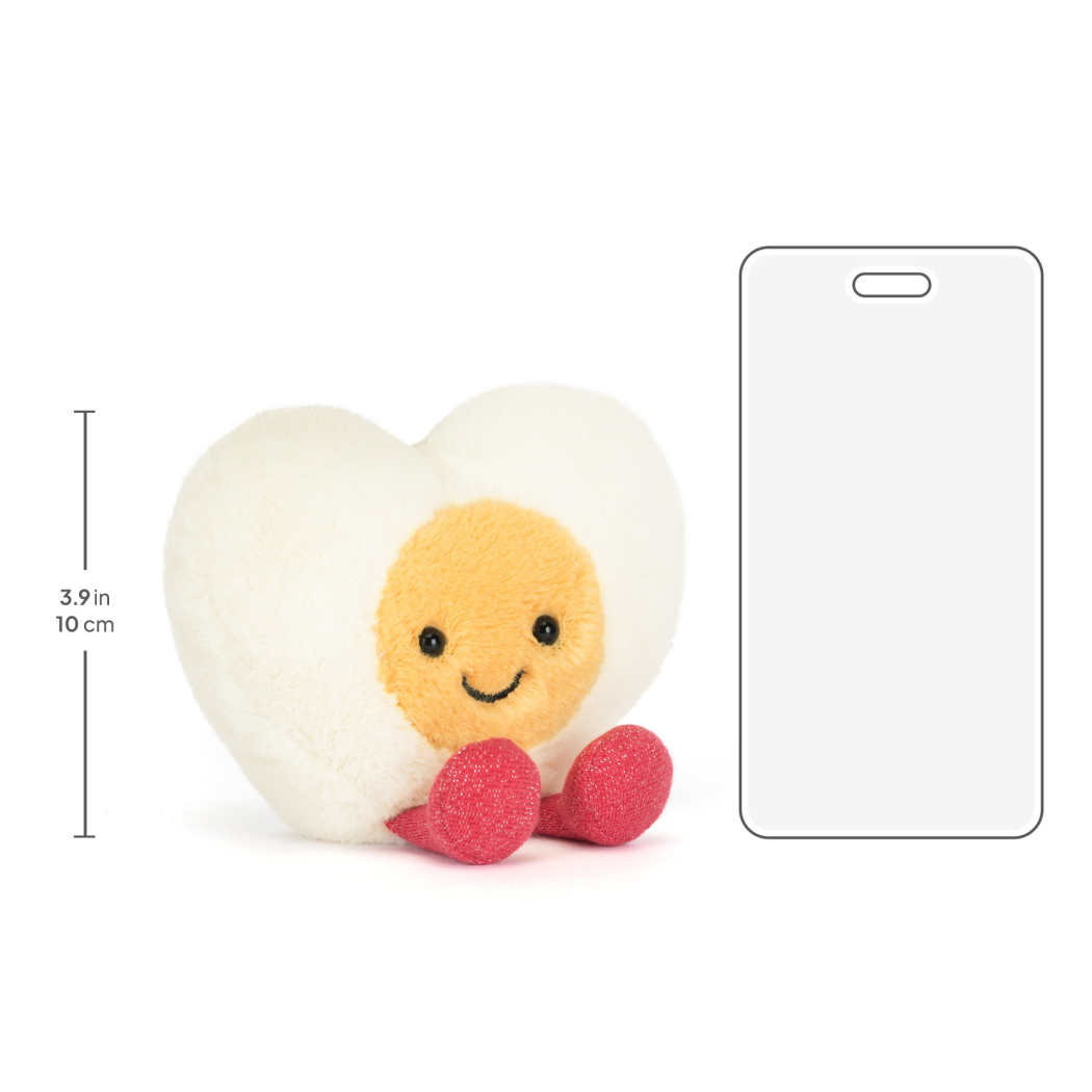 Jajko Serduszko - Pluszowe Gotowane Jajeczko w Kształcie Serca - Maskotka Przytulanka - JellyCat