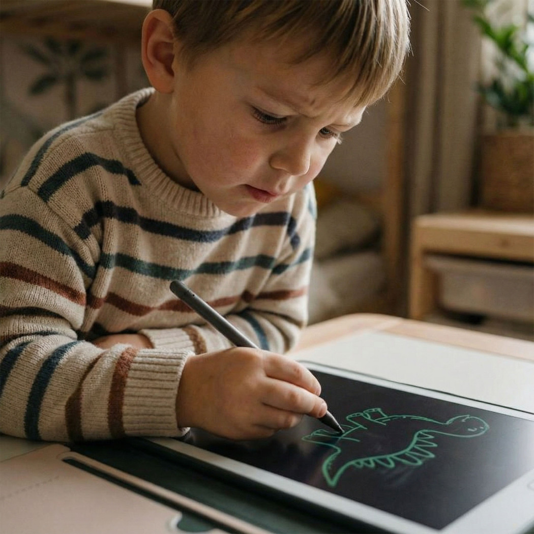 Dino KidBook - Tablet Graficzny z Kartami Pracy do Nauki Rysowania dla Dzieci - Kidinex