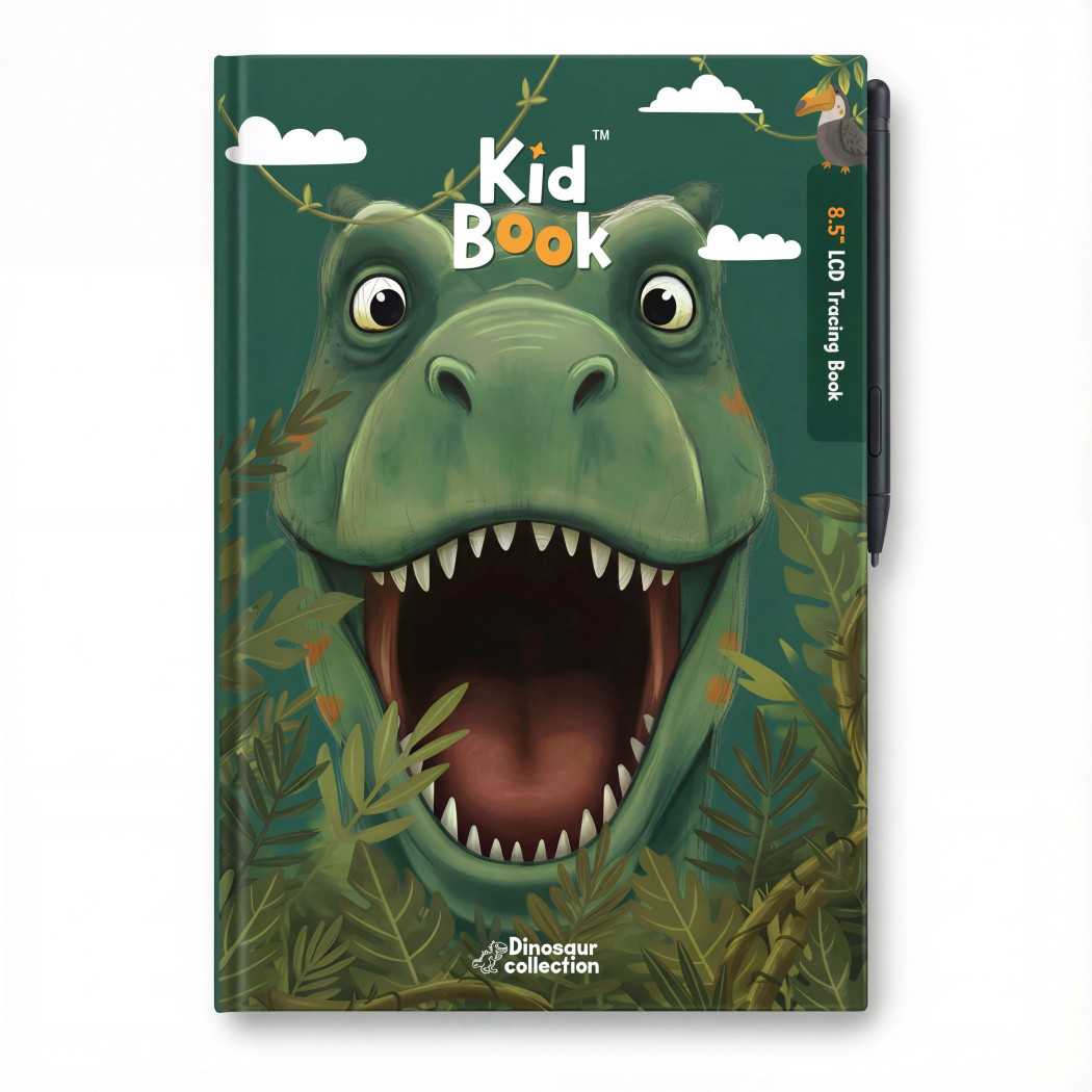 Dino KidBook - Tablet Graficzny z Kartami Pracy do Nauki Rysowania dla Dzieci - Kidinex