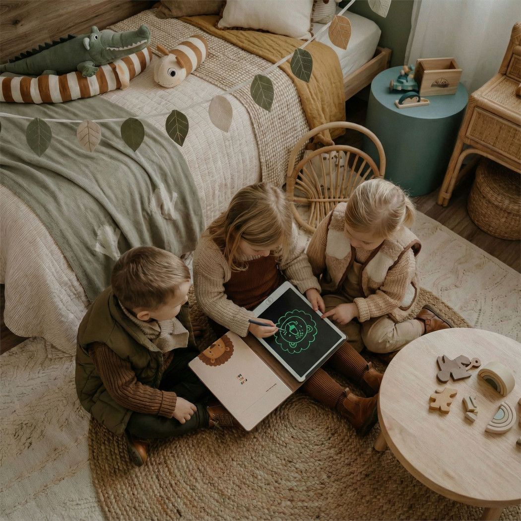 Safari KidBook - Tablet Graficzny z Kartami Pracy do Nauki Rysowania dla Dzieci - Kidinex