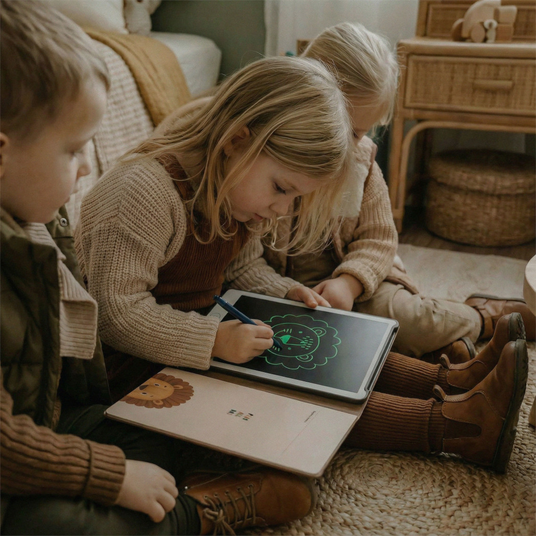PROMOCJA Safari KidBook - Tablet Graficzny z Kartami Pracy do Nauki Rysowania dla Dzieci - Kidinex