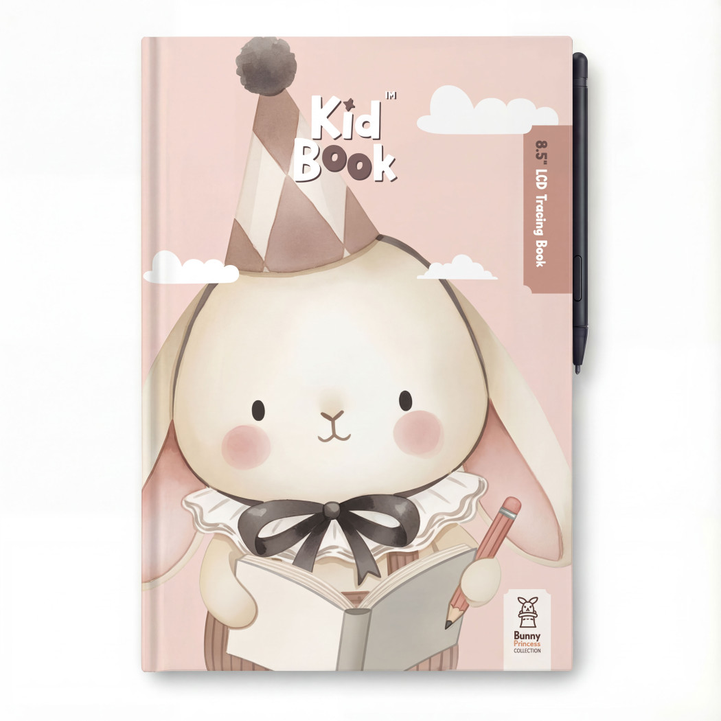 PROMOCJA Króliczek KidBook - Tablet Graficzny z Kartami Pracy do Nauki Rysowania dla Dzieci - Kidinex