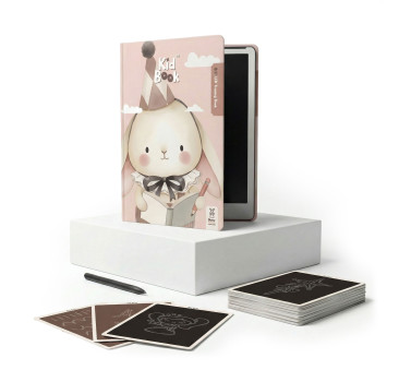 Króliczek KidBook - Tablet Graficzny z Kartami Pracy do Nauki Rysowania dla Dzieci - Kidinex