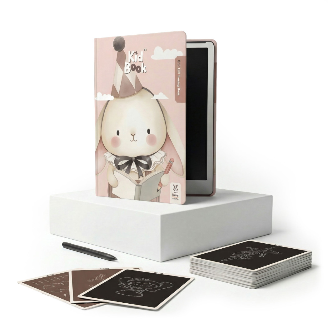 Króliczek KidBook - Tablet Graficzny z Kartami Pracy do Nauki Rysowania dla Dzieci - Kidinex