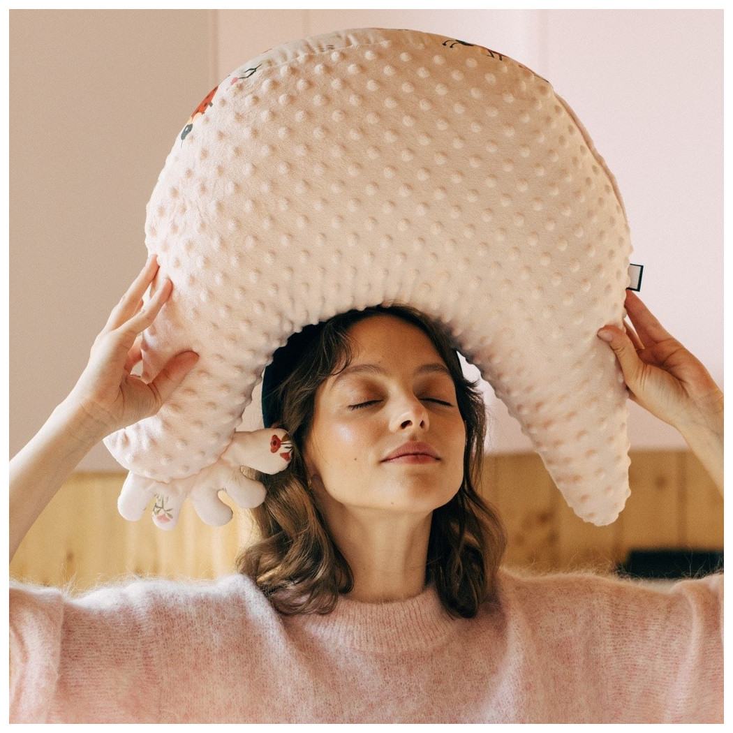 Kura Babci Dany Minky - Heartbeat Pink - Ginger - Poduszka - La Millou