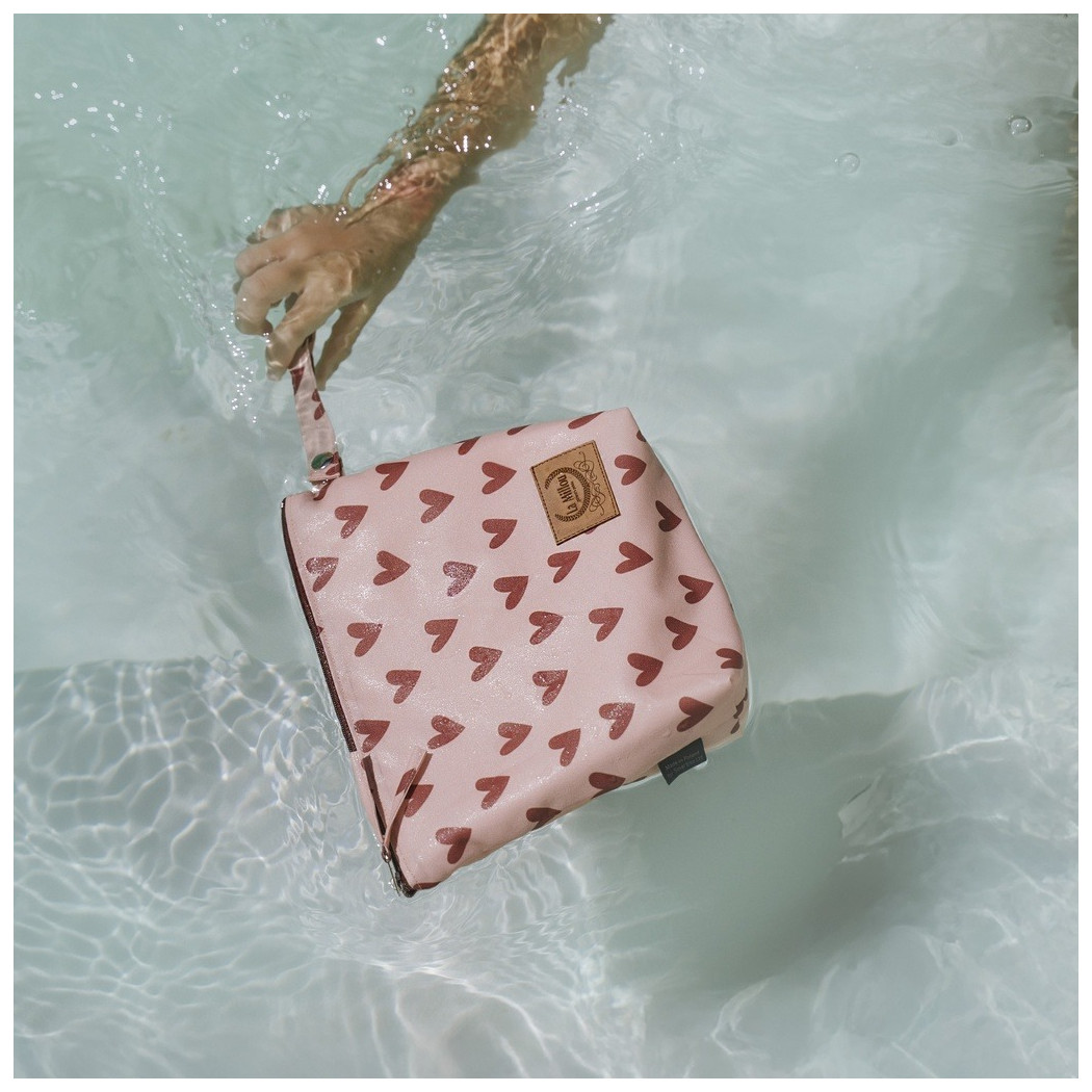 Kosmetyczka Rozmiar M - Heartbeat Pink - Wodoodporna - La Millou