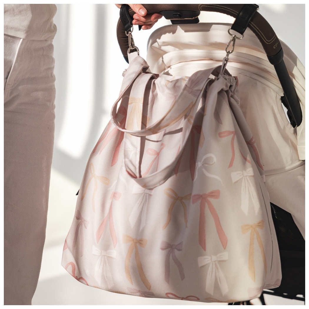 Stripes Pink - Torba Shopper Bag z Kieszonką - Great Things Inside - La Millou