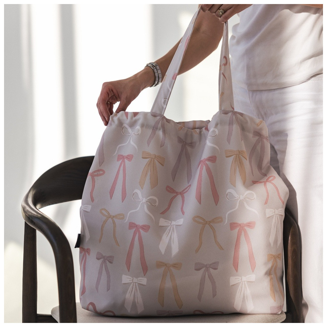 Stripes Blue - Torba Shopper Bag z Kieszonką - Maybe Tomorrow - La Millou