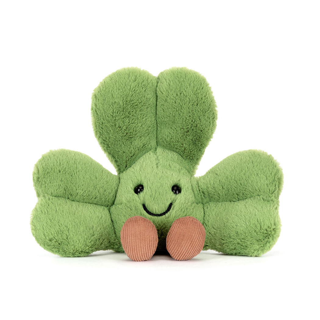 Siofra Shamrock - Zabawna Trójlistna Koniczyna 15 cm - Młoda Koniczyna Symbol Irlandii - Maskotka Przytulanka - JellyCat