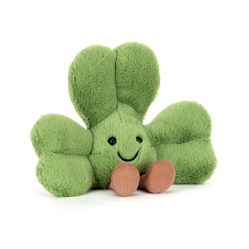 Siofra Shamrock - Zabawna Trójlistna Koniczyna 15 cm - Młoda Koniczyna Symbol Irlandii - Maskotka Przytulanka - JellyCat
