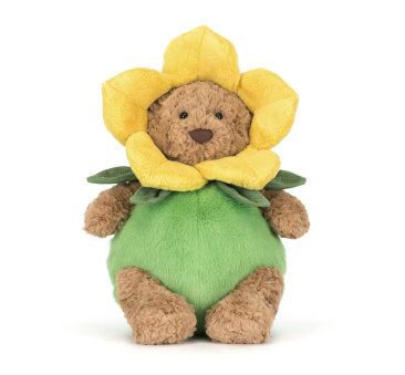 PROMOCJA Miś Bartłomiej Żonkil 26 cm - Pluszowy Miś Przebrany za Kwiatek - Maskotka Przytulanka - JellyCat